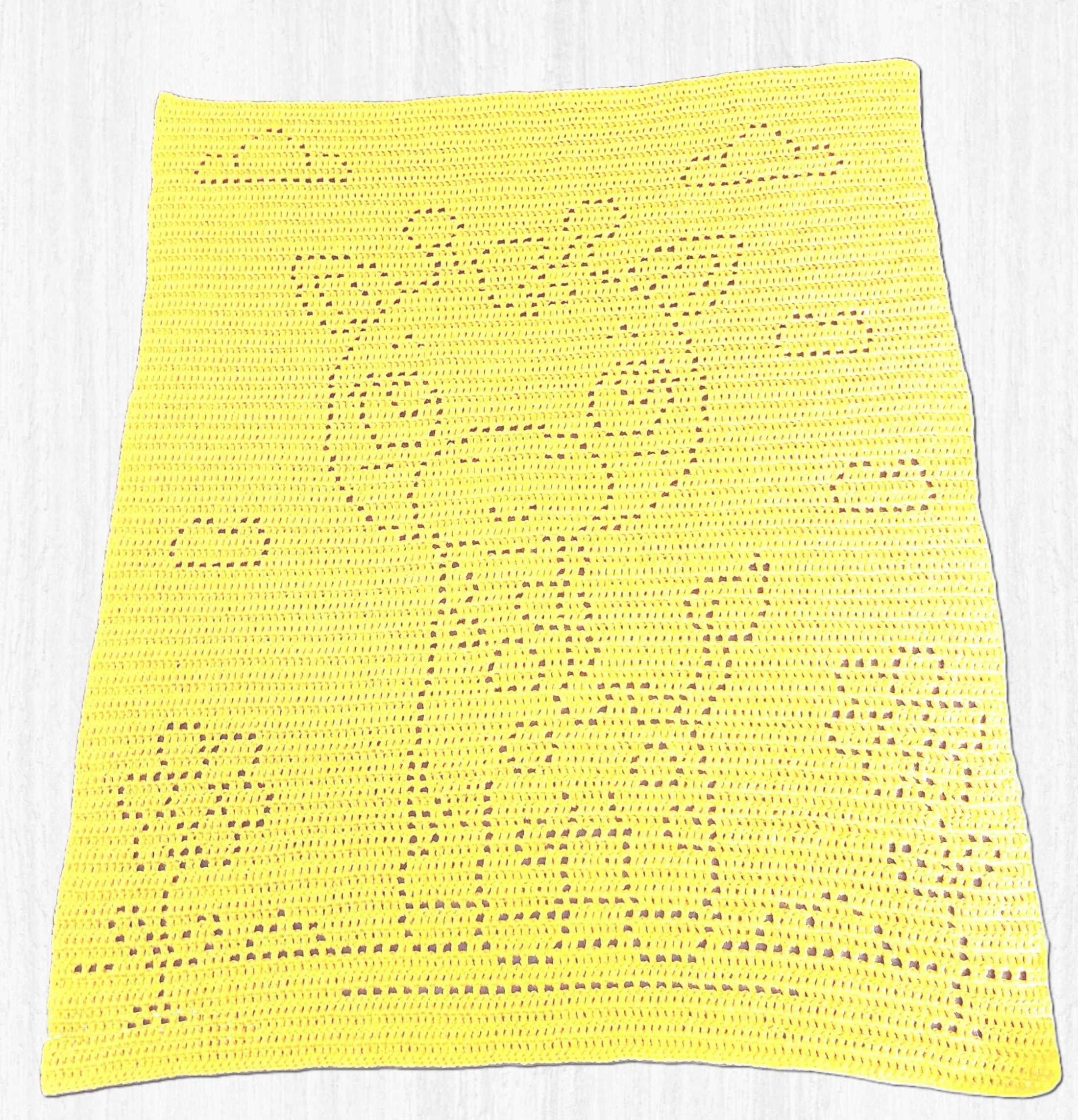 Giraffe filet crochet blanket pattern