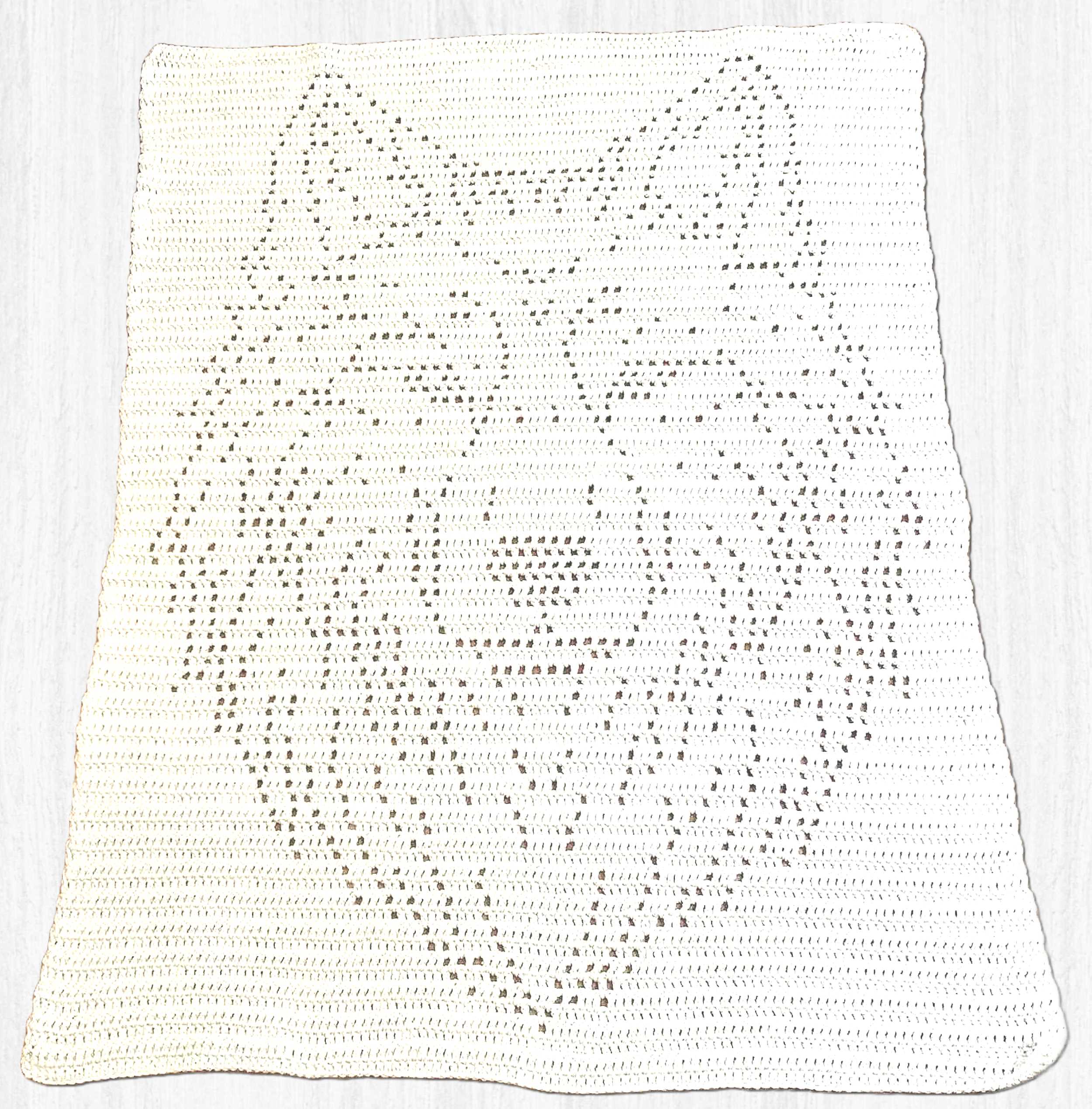 Wolf filet crochet blanket pattern